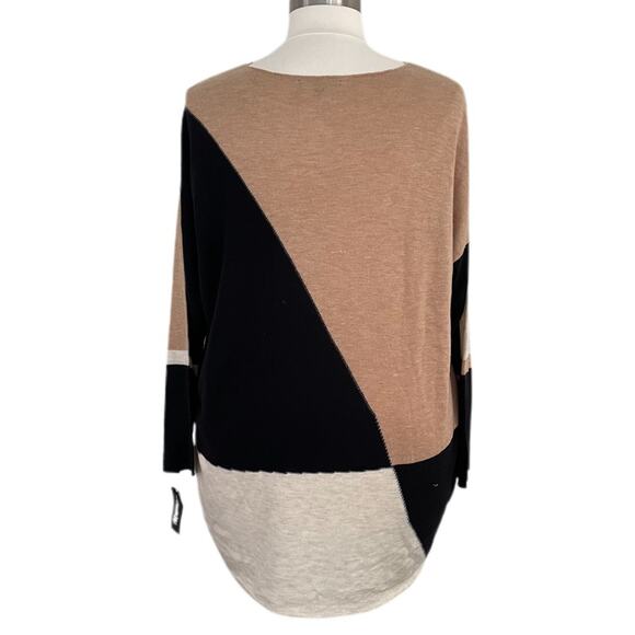 INC Long Sleeve High Low Scoop Neck Sweater 2X Tan - Picture 2 of 4